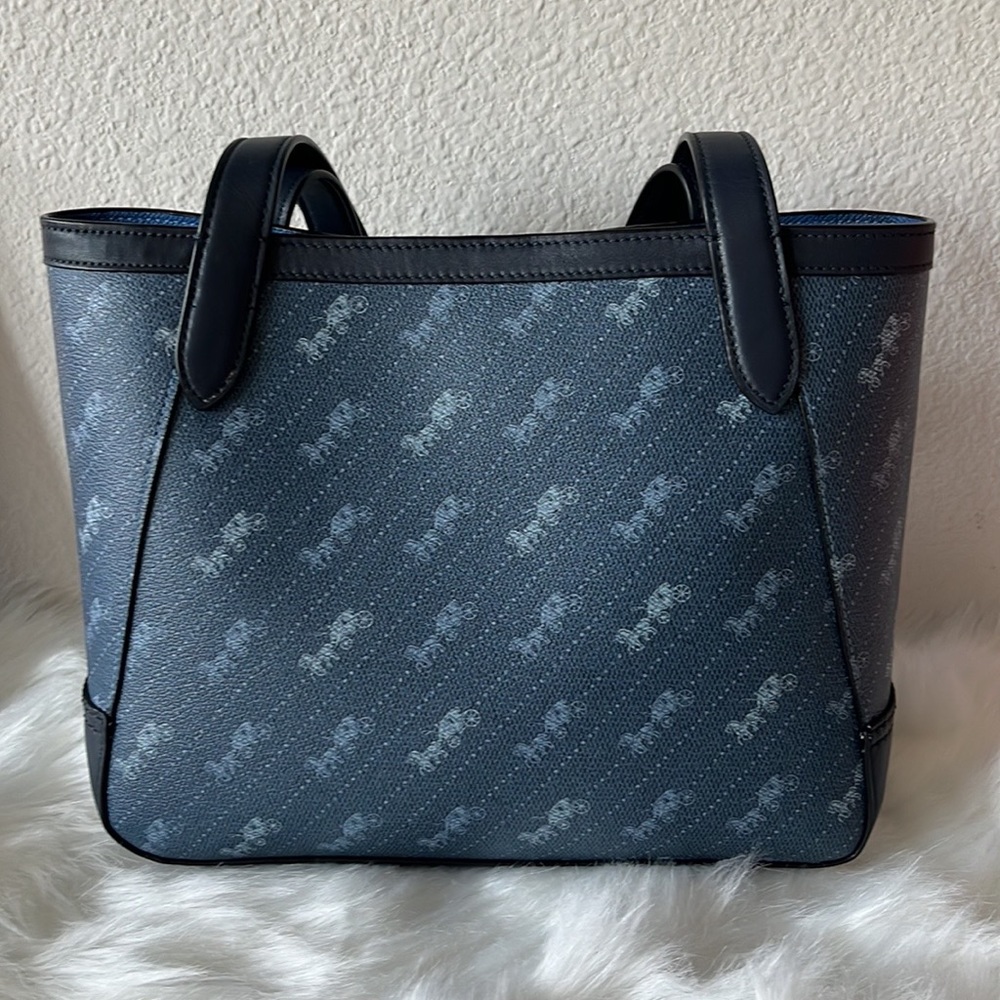 Coach Horse & Carriage Tote27 Denim Print - Picture 3 of 12